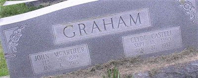 Clyde M Casteel Graham on Sysoon