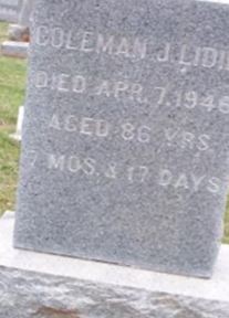 Coleman J Lidie on Sysoon