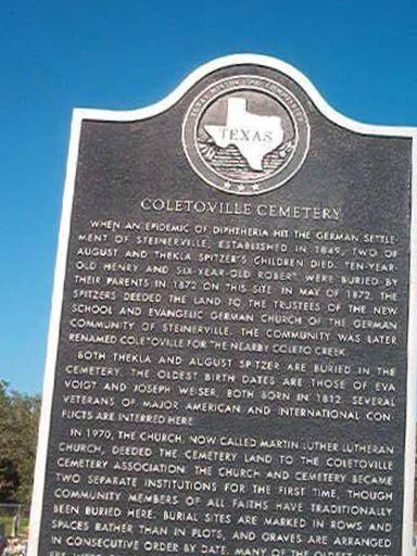 Coletoville Cemetery on Sysoon