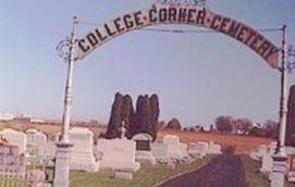 College Corner Cemetery on Sysoon