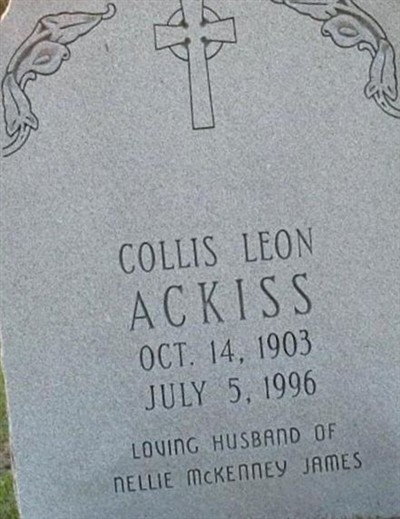 Collis Leon Ackiss on Sysoon