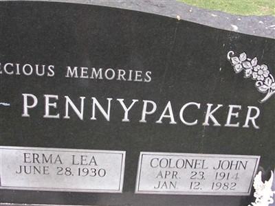 Colonel John "John" Pennypacker on Sysoon