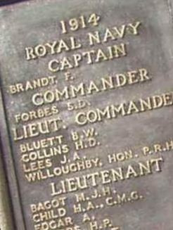 Lieut-Commander Bertie William Bluett on Sysoon