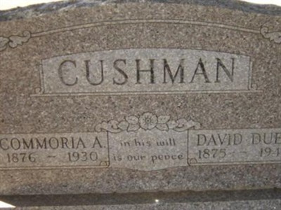 Commoria Ann Cushman on Sysoon