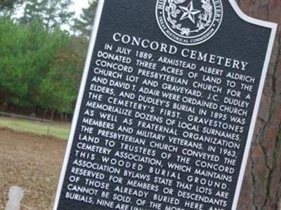 Concord Cemetery on Sysoon