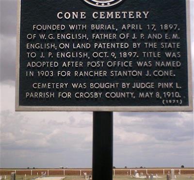 Cone Cemetery on Sysoon