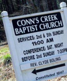Conns Creek Baptist Church Cemetery on Sysoon