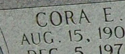 Cora Eva Stringer Dean on Sysoon