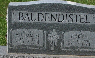 Cora F Baudendistel on Sysoon