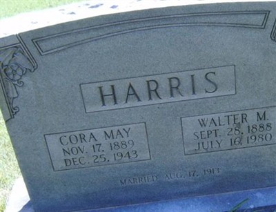 Cora May Cotham Harris on Sysoon