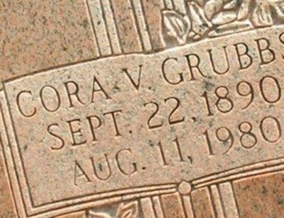 Cora V. Grubbs McMeans on Sysoon