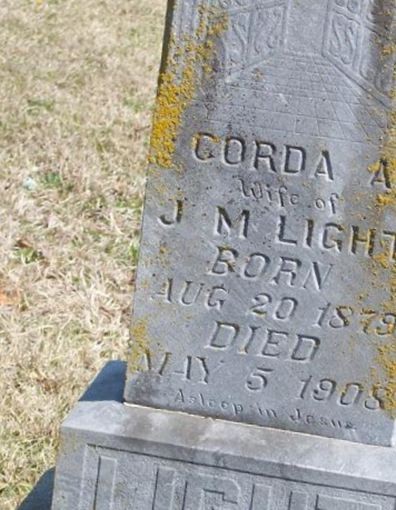 Corda A. Light, Find a grave on Sysoon Corda A. Light on Sysoon