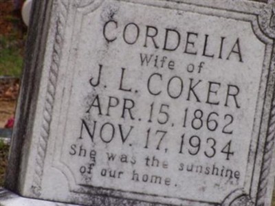 Cordelia Francis Ritter Coker on Sysoon