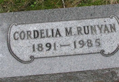 Cordelia M Runyan on Sysoon