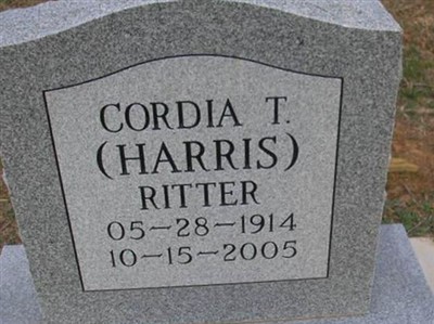 Cordia T. Harris Ritter on Sysoon