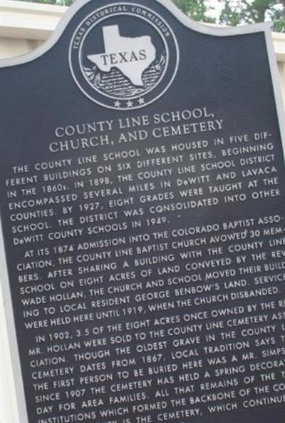 County Line Cemetery on Sysoon