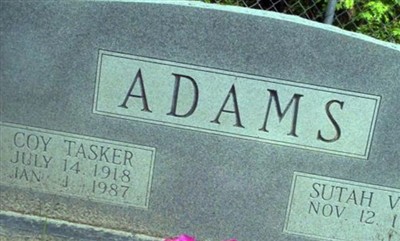 Coy Tasker Adams on Sysoon