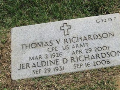 Cpl Thomas V Richardson on Sysoon