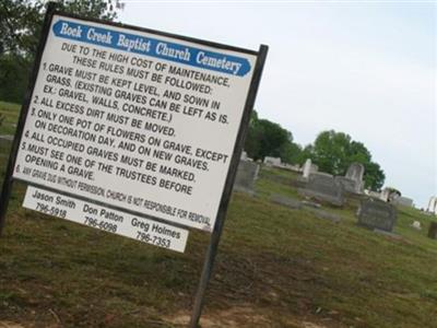 Rock Creek Baptist Church Cemetery on Sysoon