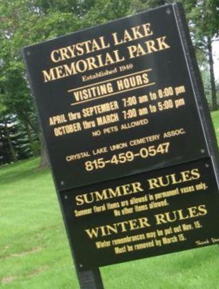 Crystal Lake Memorial Park on Sysoon