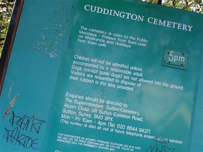 Cuddington Cemetery on Sysoon