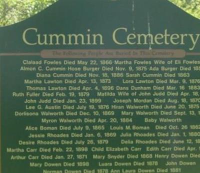Cummin Cemetery on Sysoon