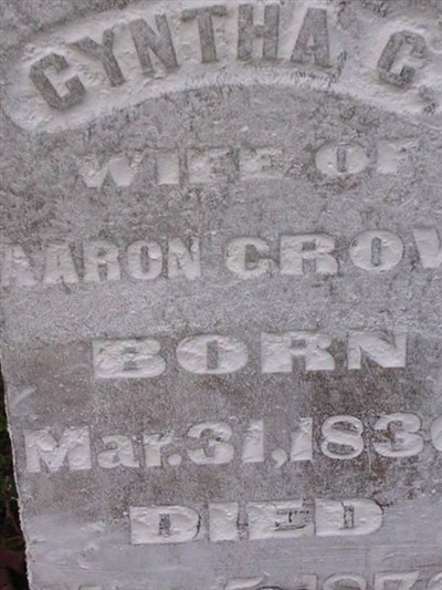 Cyntha Caroline Howie Crow on Sysoon