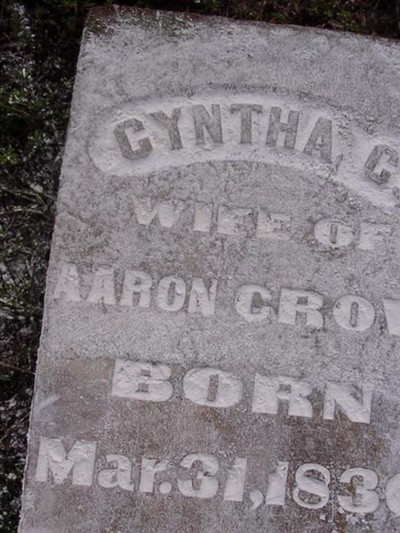 Cyntha Caroline Howie Crow on Sysoon