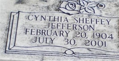 Cynthia Sheffey Jefferson on Sysoon