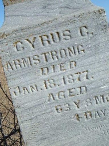 Cyrus G Armstrong on Sysoon