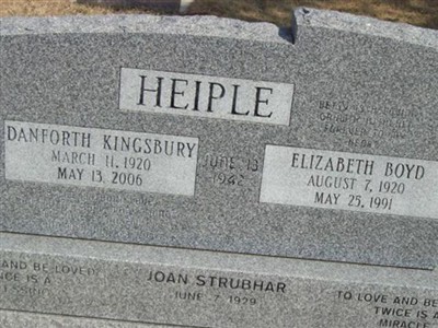 Danforth Kingsbury Heiple on Sysoon