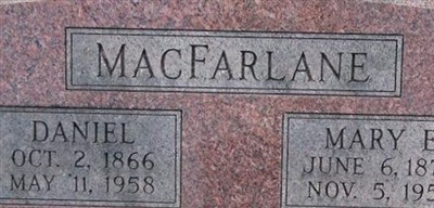 Daniel MacFarlane, Find a grave on Sysoon Daniel MacFarlane on Sysoon