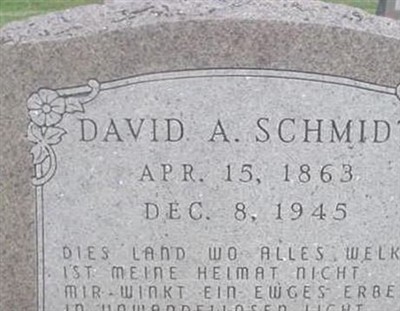 David A. Schmidt on Sysoon