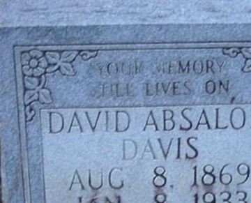 David Absalom Davis on Sysoon