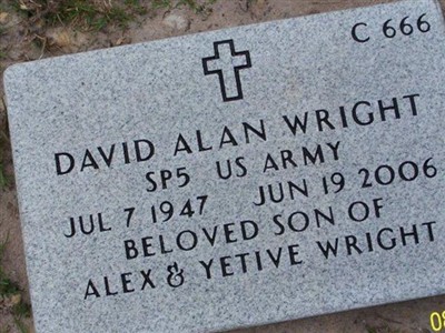 David Alan Wright on Sysoon