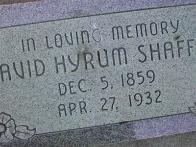 David Hyrum Shaffer on Sysoon