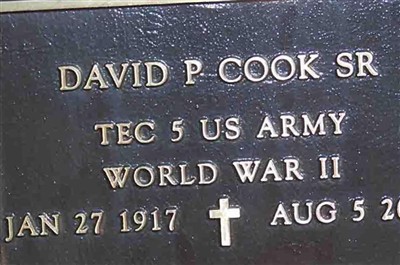 David P. Cook, Sr on Sysoon