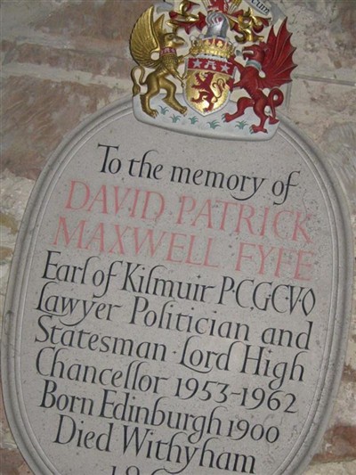 Sir David Patrick Maxwell Fyfe on Sysoon