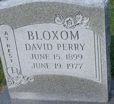 David Perry Bloxom, Find a grave on Sysoon David Perry Bloxom on Sysoon