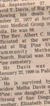 David T. Davis on Sysoon