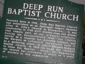 Deep Run Baptist Church on Sysoon