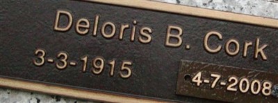 Deloris B Cork on Sysoon