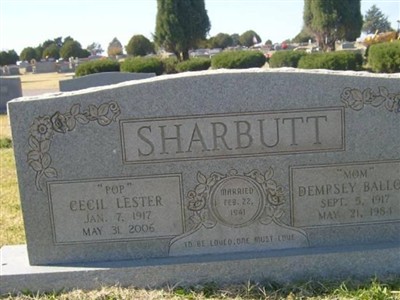 Dempsey Albert Ballow Sharbutt on Sysoon