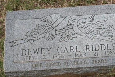 Dewey Carl Riddle on Sysoon