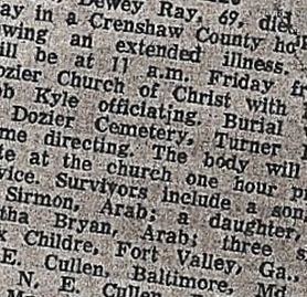 Dewey Ray Sirmon on Sysoon