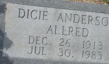 Dicie Anderson Allred on Sysoon