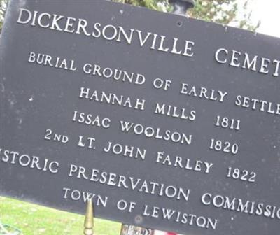 Dickersonville Cemetery on Sysoon