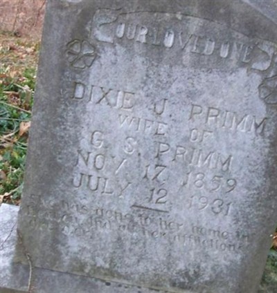Dixie J. Johnson Primm on Sysoon