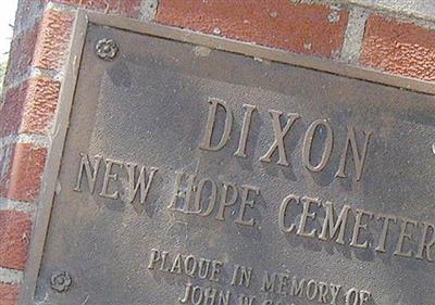 Dixon New Hope Cemetery on Sysoon
