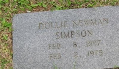 Dollie Newman Simpson on Sysoon